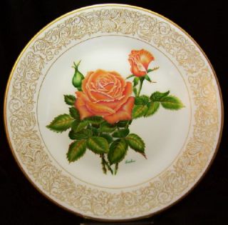 Edward M Boehm The Tropicana Rose Plate Q6