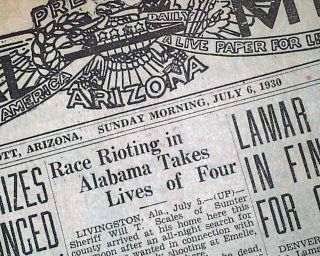 Emelle Al Alabama Sumter County Co Race Riot Negroes 1930 Newspaper