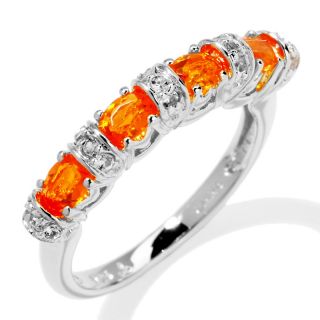  wieck 47ct fire opal and white topaz band ring rating 28 $ 59 95 or
