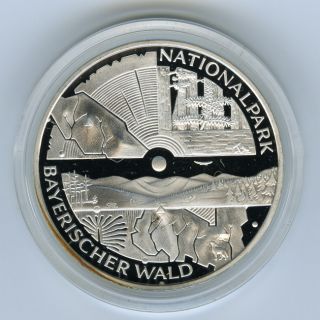 GERMANY 2005 PROOF 10 Euro SILVER, Bavarian Forest National Park