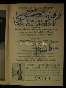 Lillian Roth Elliott Gould I Can Get It for You Wholesale Signed