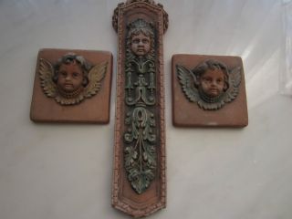 ELLISON TILE SET OF THREE HIGHLY COLLECTIBLE HAND PAINTED WORKS OF ART