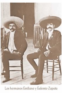  Revolution leader Emiliano Zapata with his brother, Eufemio Zapata