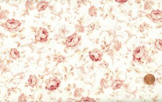 ELM CREEK QUILTS CAROLINES COLLECTION ROSES & SWIRLS FABRIC