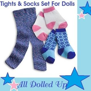 American Girl Tights Socks Set for Dolls New in Box