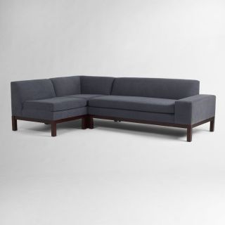 REDUCED WEST ELM LORIMER SECTIONAL SOFA COUCH MARLED MICROFIBER