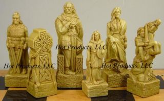 Medieval Times Irish Celtic Viking Chess Men Set New