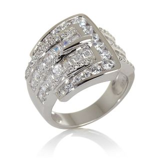 Absolute Round and Baguette Buckle Band Ring   2.01ct