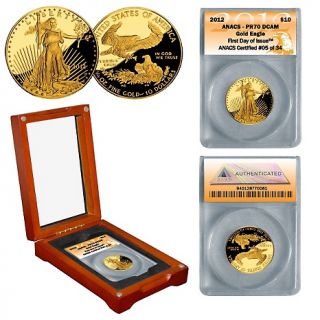 Coin Collector 2012 ANACS PR70 FDOI LE 34 $10 Gold Eagle Coin