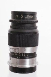 Leica Camera Ernst Leitz Wetzlar 9cm F 4 Black Elmar Lens w Case Caps