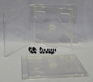 Standard 10 4mm Double Clear CD DVD Jewel Case Assembled Hold 2