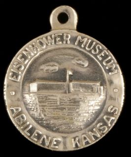 Vintage Sterling Silver Eisenhower Museum Abilene Kansas B K Charm