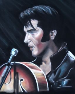 Elvis Presley Lithograph Poster Pencil Drawing Print 3