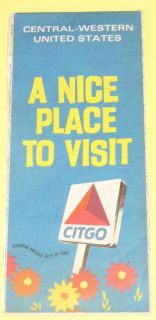 CITGO 1970 Central & Western USA Road Map” Great Graphics