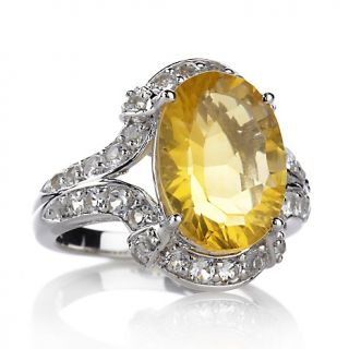 Victoria Wieck 6.48ct Canary Fluorite and White Topaz Sterling Silver