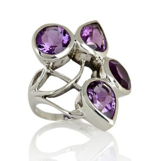 Himalayan Gems™ 5.5ct Amethyst Sterling Silver Ring