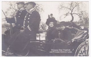 Prinzess Eitel Friedrich Und Vicotria Luise Real Photo Postcard