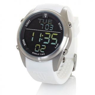 Timepieces by Randy Jackson Mens Digital Silicone Strap Watch