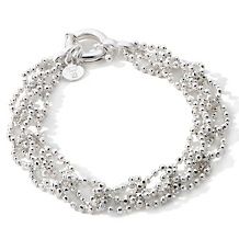 la dea bendata 3 d fancy bead link silver bracelet $ 55 97