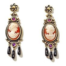 amedeo nyc cameo and multigem chandelier earrings $ 55 26