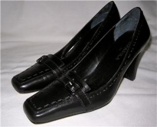 Espanola Too Fanny Black Classic Pumps 3 25 Heels Leather Shoes