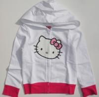 New Hello Kitty Shimmer Logo Hoodie Sweatshirt Sz 6