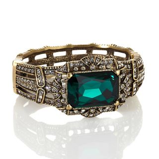 Heidi Daus Green with Envy Octagonal Crystal Accented Bangle Bracel