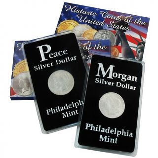 Coin Collector 1921 Morgan and 1922 Peace Silver Dollar Coin Set