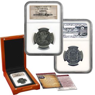 El Cazador Shipwreck 2 Reales Silver Coin   NGC Certified