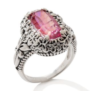 Orvieto Silver Life and Magic Pink Quartz Sterling Ring