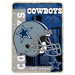 NFL 60 x 80 Fleece Throw with Sherpa Border   Cowboys