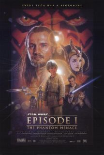 Star Wars Episode 1 Phantom Menace Movie Poster 2 Sided Original 27x40