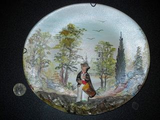  Old Painted Plate Signed Elbé