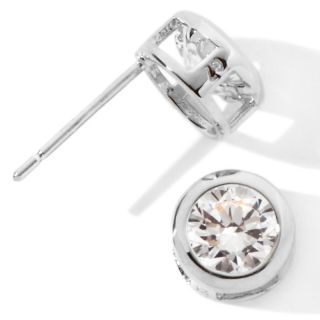 Jewelry Earrings Stud 3ct Absolute™ Round Bezel Set Stud