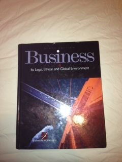 Business Its Legal Ethical and Global Environment by Marianne Jennings