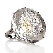 Michael Anthony Jewelry® Diamond Accented Sterling Silver Locket Ring