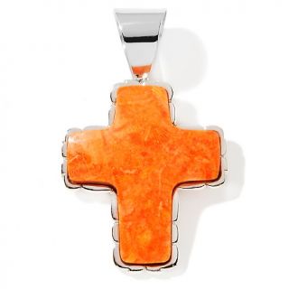  coral sterling silver cross pendant note customer pick rating 53