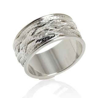 Sterling Silver Braided Chain Band Ring