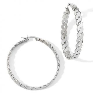  stately steel braided hoop earrings rating 57 $ 12 95 s h $ 3 95 