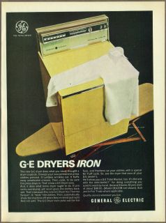 General Electric Dryers 1966 Print Ad Magazine Ad Clothes Dryer