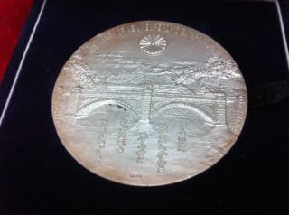 Pure Silver Emperor Commemoration Meiji Centenary Medal Japan Japanese