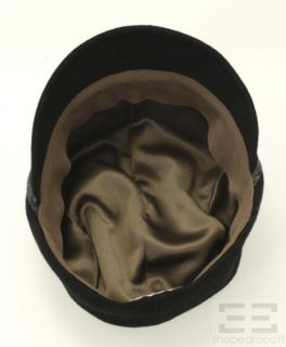 Eugenia Kim Black Wool Short Brim Hat
