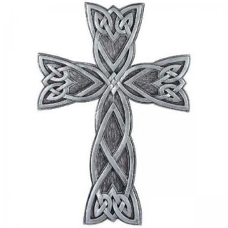 Celtic Knot Pewter Resin Irish Wall Cross