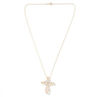 Victoria Wieck 1.64ct Absolute™ Baguette Tipped Cross Pendant with