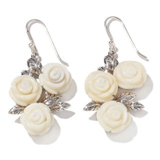  coral rose bouquet sterling silver earrings rating 9 $ 64 95 s h