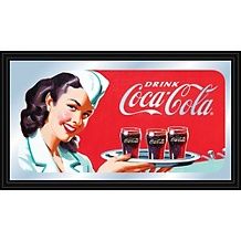 coca cola waitress with coke horizontal mirror $ 59 95