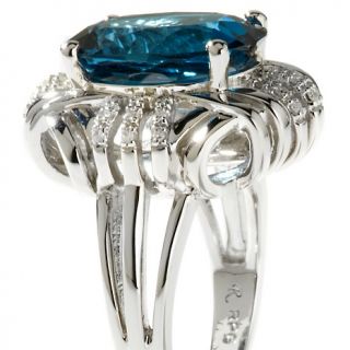 Ramona Singer Jewelry 6.6ct London Blue Topaz and Diamond Sterling