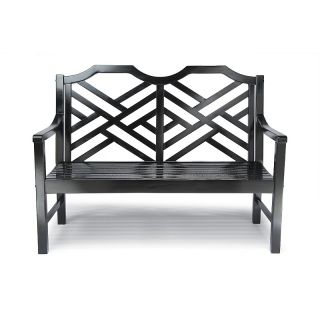 Grandin Road Grandin Road Chippendale Conversation Bench   Black