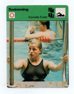 1077 SPORTSCASTER Card Swimming Kornelia Ender 02 21