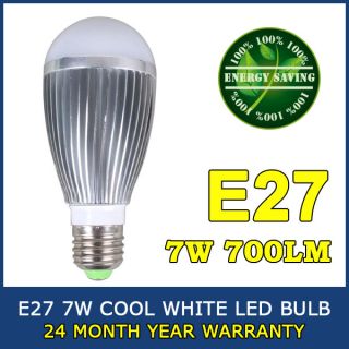  Cool White 7 LED Globe Bulb Light Lamp Energy Saving 110V 220V